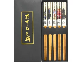 Lot 5 paires de baguettes "Samouraï"