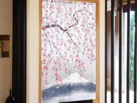 Noren Fujisan sous les sakura