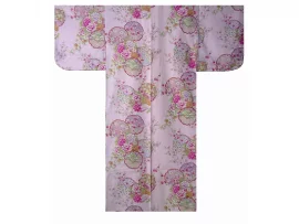 Yukata femme "cercles colorés" - rose - taille M