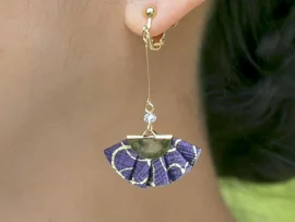 Boucles d'oreille washi éventails