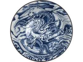 Bol à Ramen Dragon relief bleu