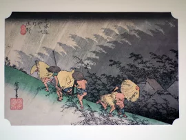 Estampe japonaise "Shono" - 53 étapes du Tokaido - Hiroshige
