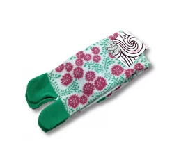 Chaussettes tabi chardons roses 23-25cm