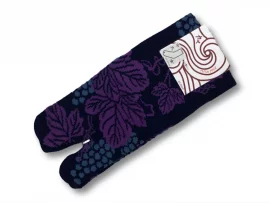 Chaussettes tabi grappes de raisin pourpre 23-25cm