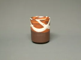 Tasse à thé gobelet brun rouille
