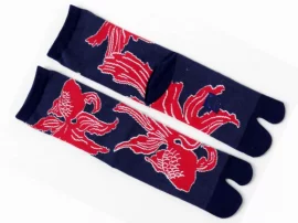 Chaussettes tabi poissons rouges 23-25cm