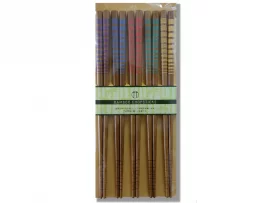 Lot de 5 paires de baguettes stries colorées