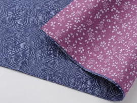 Furoshiki Amunzen Réversible Sakura Bleu Marine/Rose 70cm