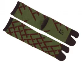 Chaussettes tabi Yama design fond vert 25-28cm