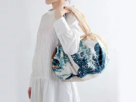 Sac Furoshiki "patchin bag" - Vague d'Hokusai